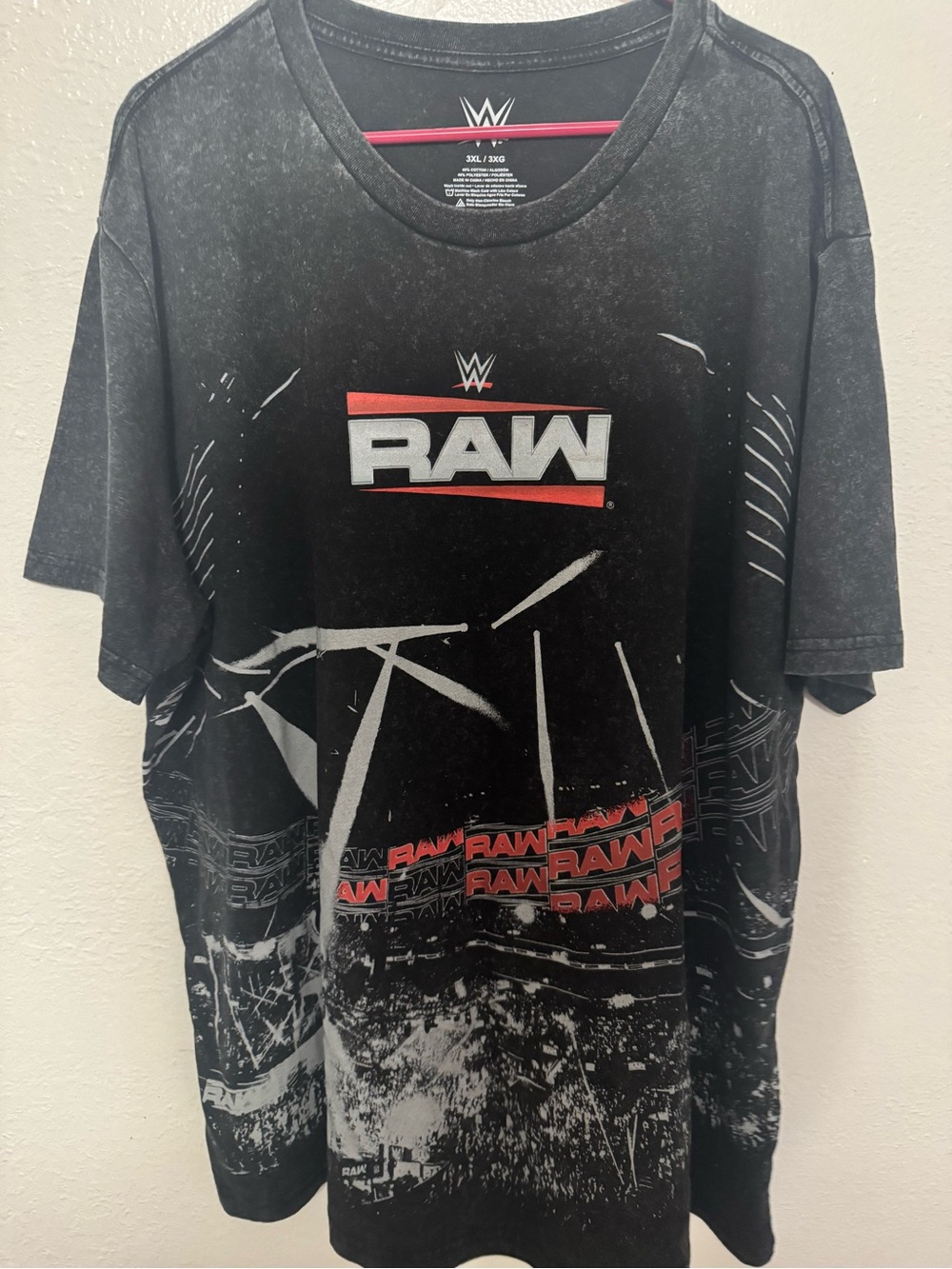 WWE Raw Men’s Black T-Shirt Size 3XL